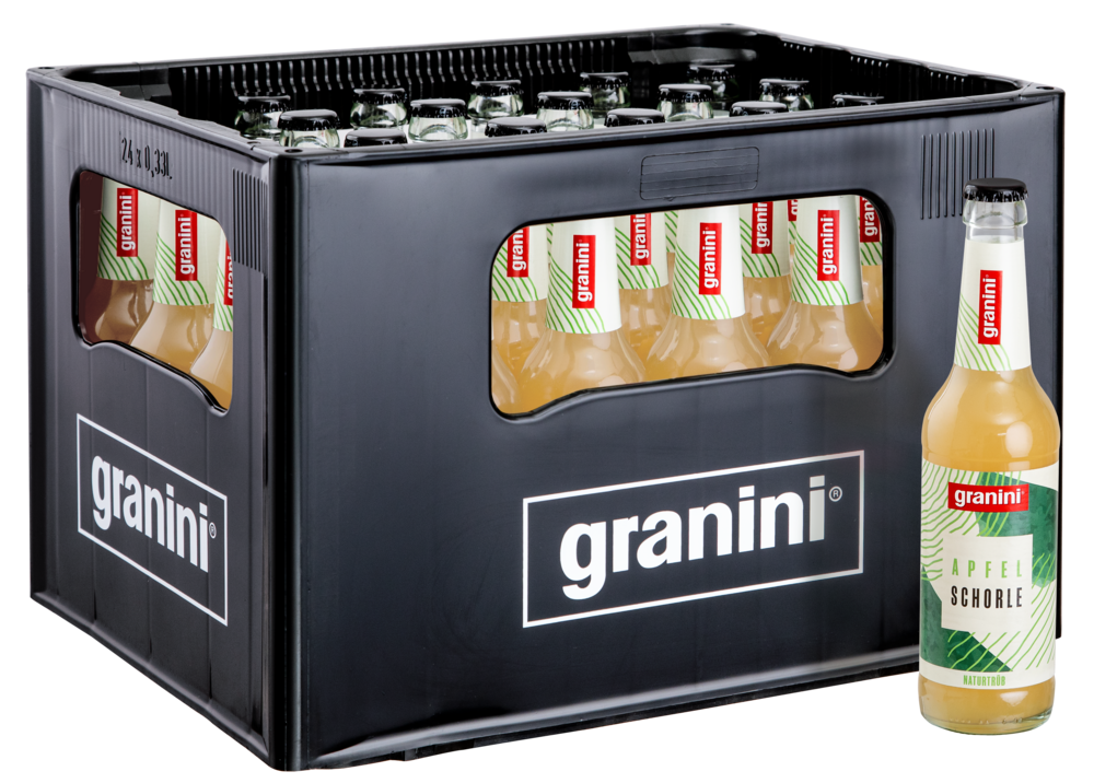Granini Apfel Schorle naturtrüb 24x0,33 MW (MEHRWEG) Granini Apfel Schorle naturtrüb 24x0,33 MW (MEHRWEG)
