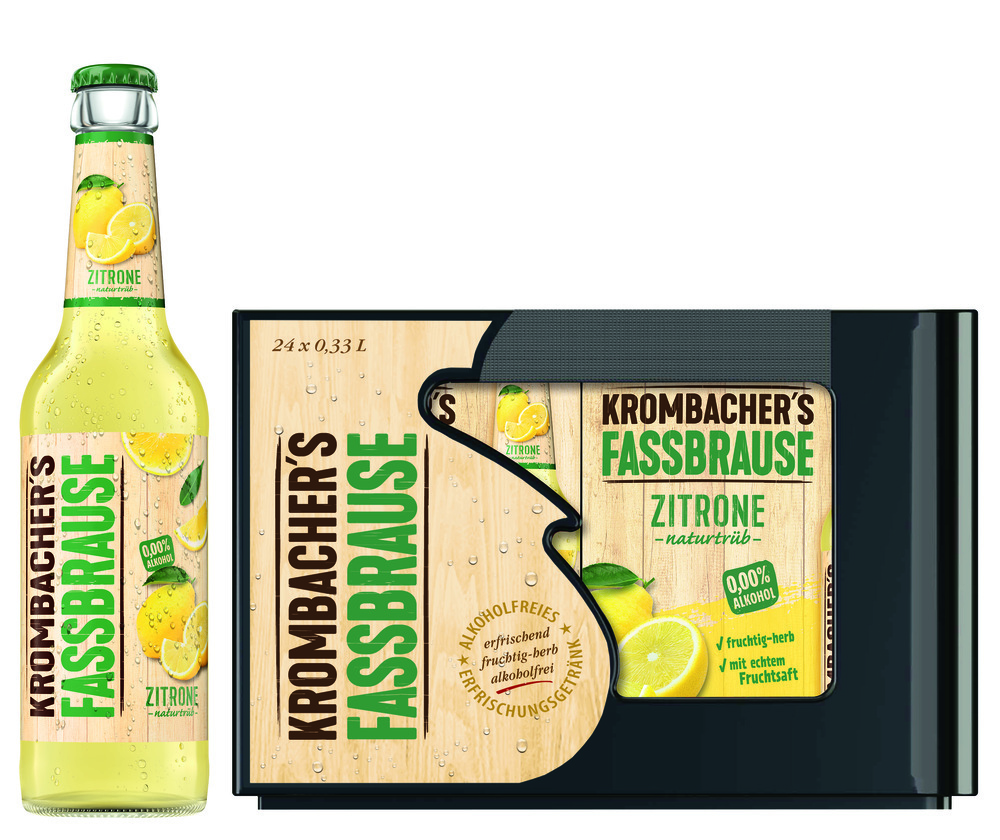 Krombacher's Fassbrause Zitrone naturtrüb 4x6x0,33MW (MEHRWEG)