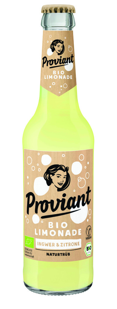 Proviant Bio Limonade Ingwer-Zitrone naturtrüb 24x0,33MW (MEHRWEG)