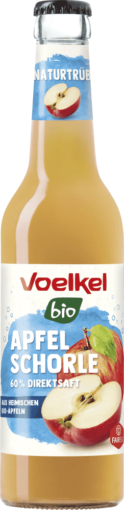 Voelkel Bio Apfelschorle naturtrüb 12x0,33MW (MEHRWEG)
