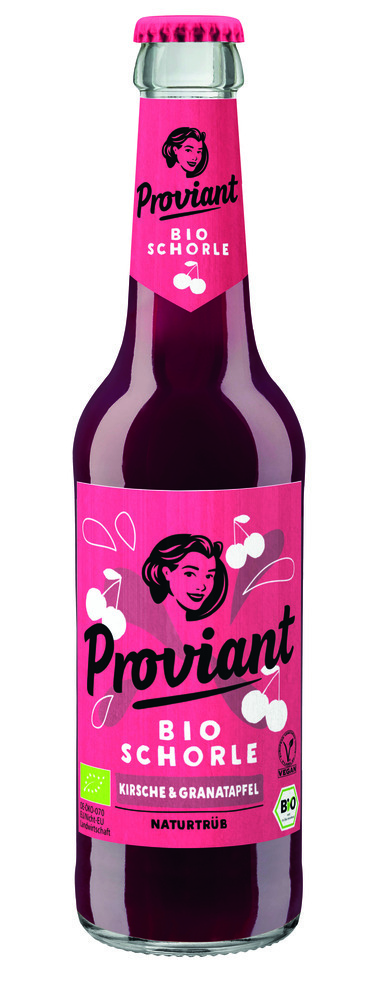 Proviant Bio Schorle Kirsche-Granatapfel naturtrüb 24x0,33MW (MEHRWEG) Proviant Bio Schorle Kirsche-Granatapfel naturtrüb 24x0,33MW (MEHRWEG)