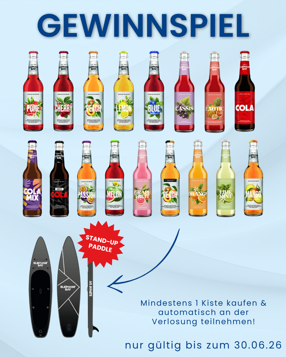 Gewinnspiel: Elephant Bay Ice Tea Lemon 20x0,33MW (MEHRWEG) Gewinnspiel: Elephant Bay Ice Tea Lemon 20x0,33MW (MEHRWEG)